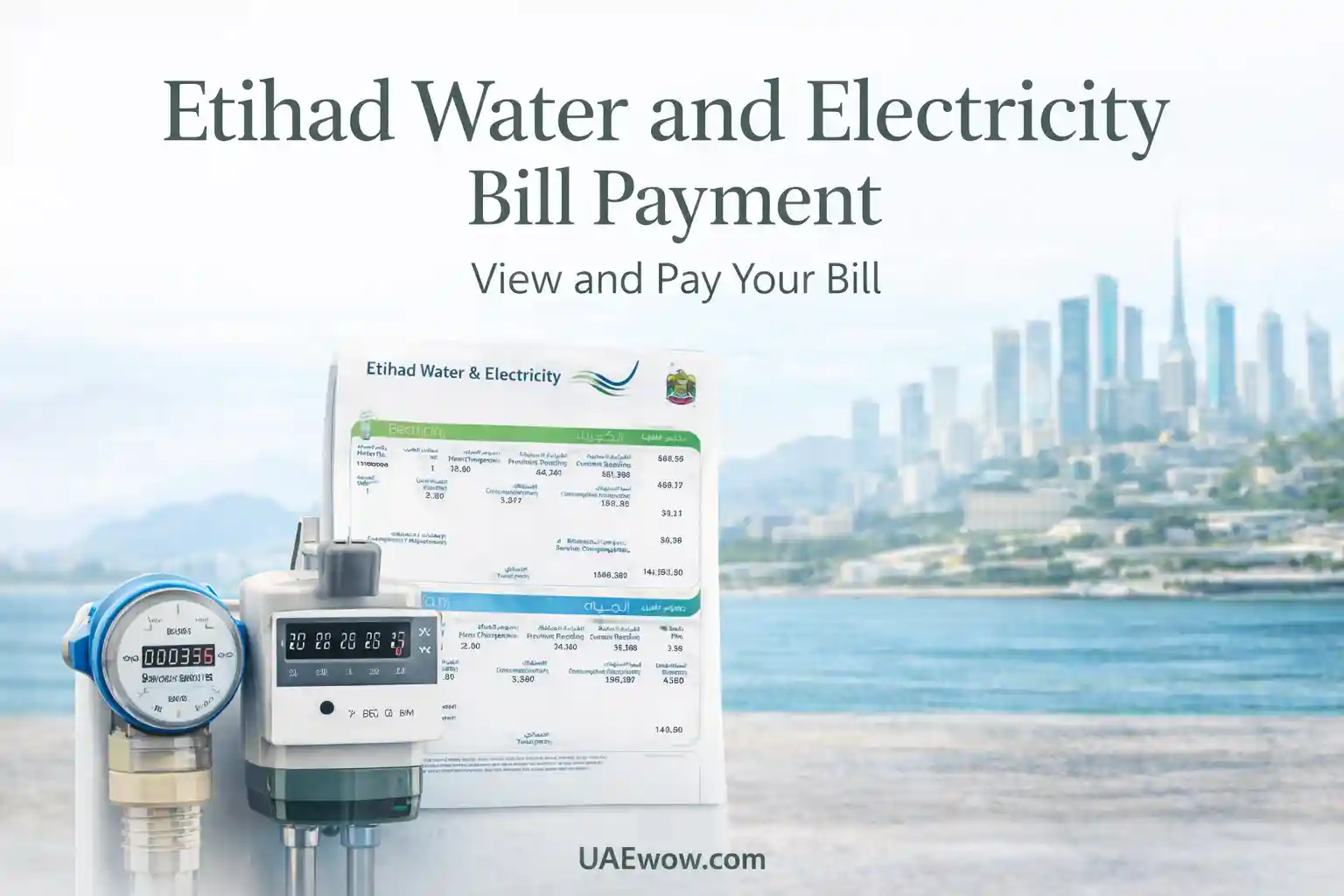 Etihad Water and Electricity bill payment on official website