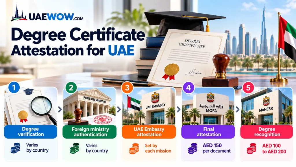 UAE Degree Attestation Infographic